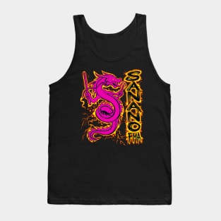 Sanano FMA Dragon Fire Pink Tank Top